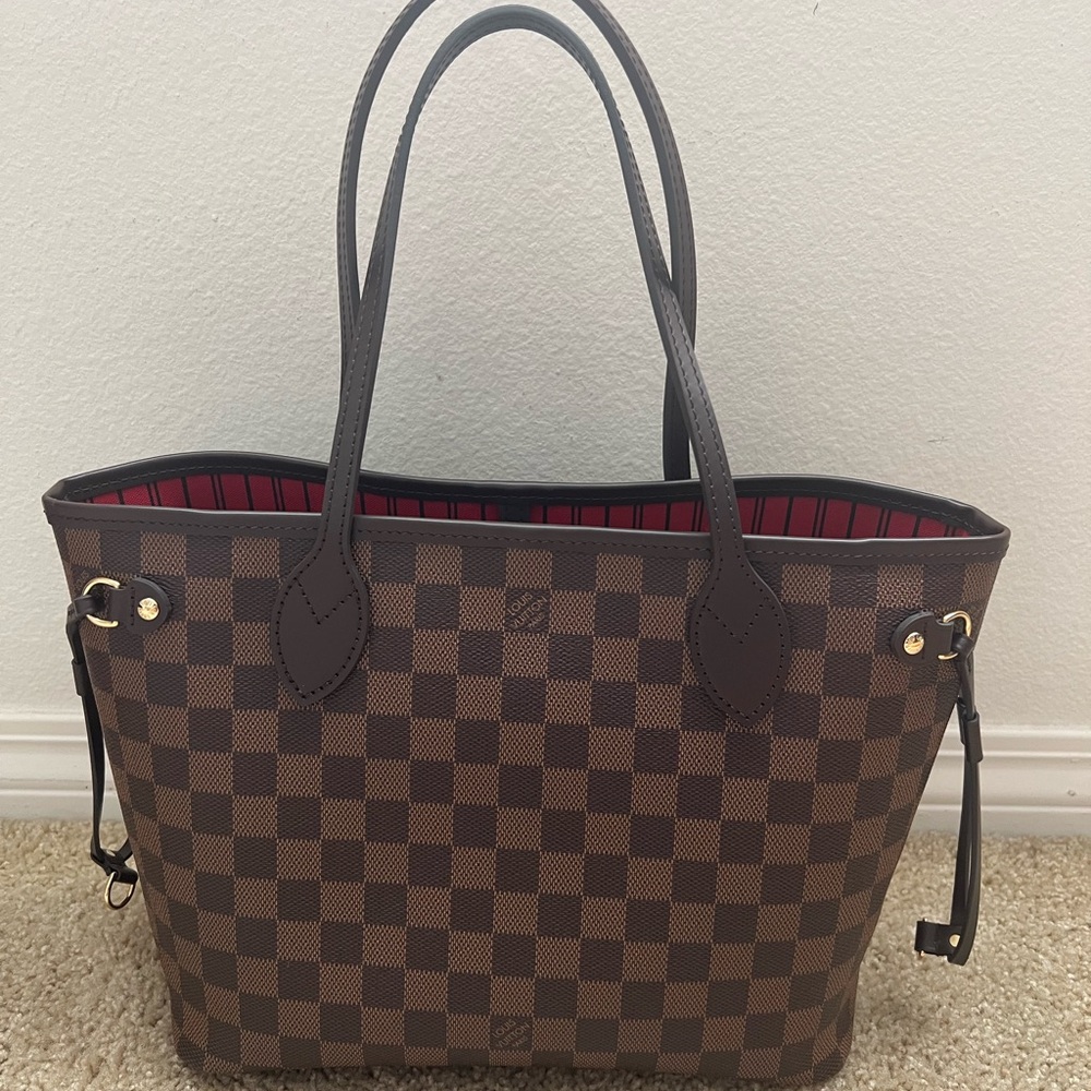 Louis Vuitton Brown Checkered Tote Bag